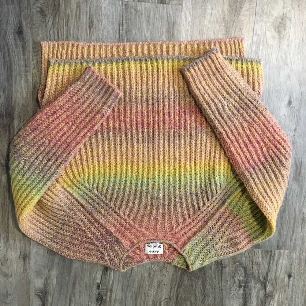SOLD ACNE Kyla Rainbow Knit Sweater - Picture 8 of 10